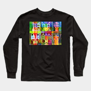 Cats and two ladies Long Sleeve T-Shirt